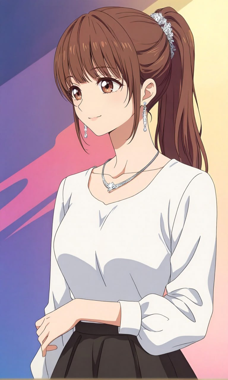 hình cô gái anime phong cách Nhật Bản