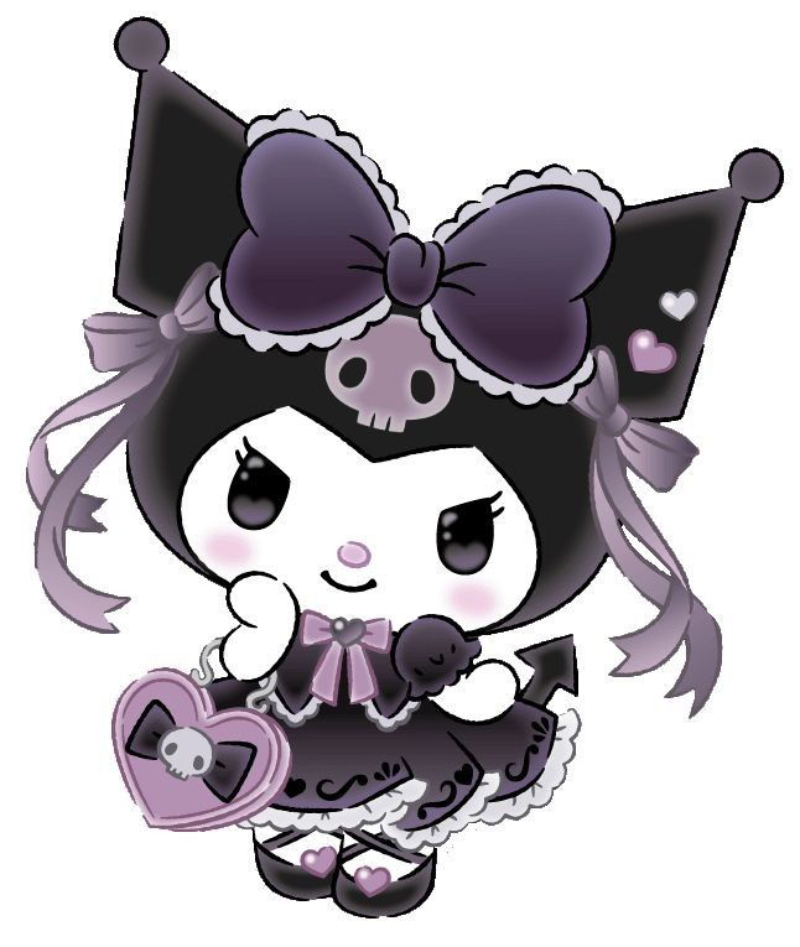 hình nền Kuromi màu tím xinh xắn