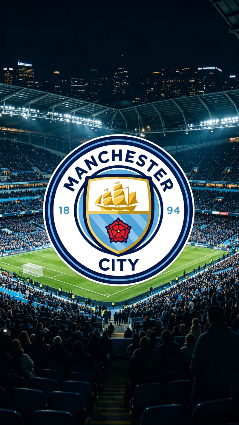 hình nền Man City thiết kế hiện đại