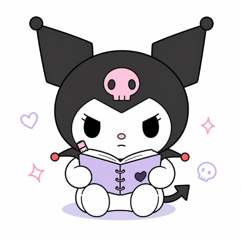 kuromi cute đang cười đáng yêu