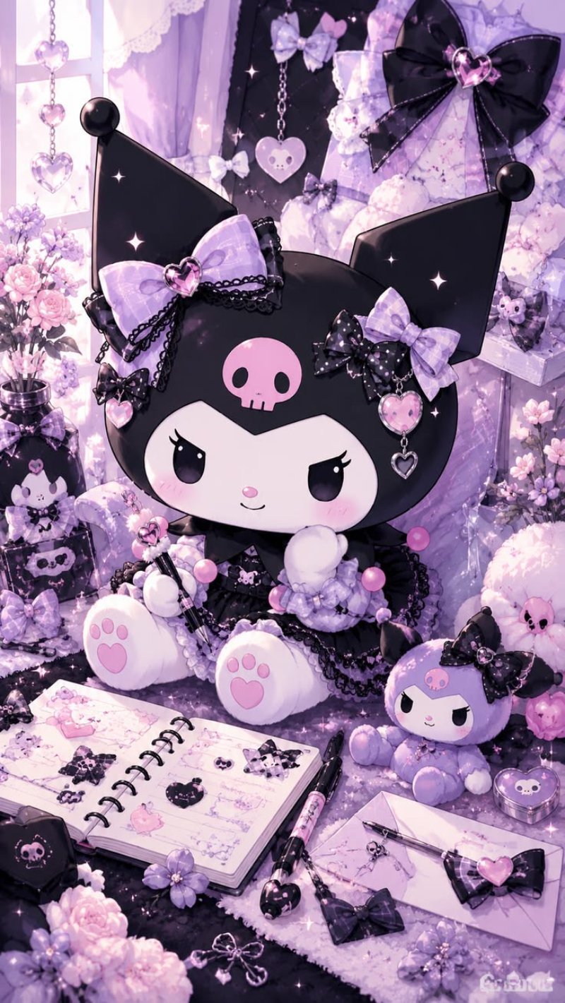 kuromi cute phong cách kawaii