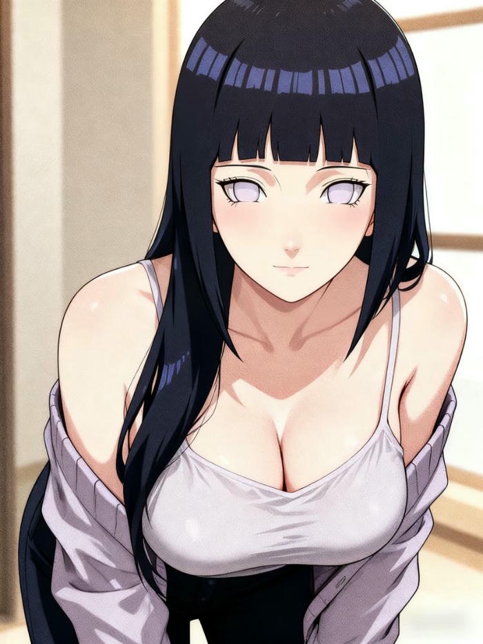 Hình ảnh Hinata nổi bật với biểu cảm đáng yêu