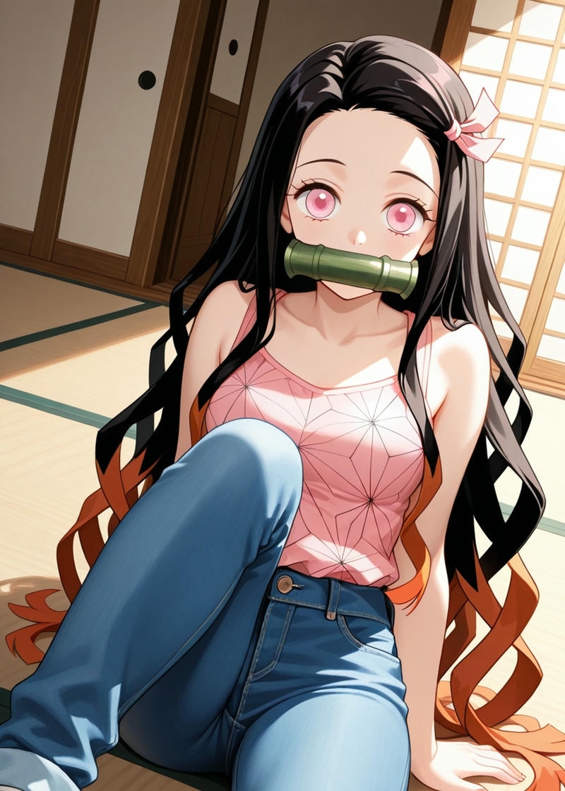 Nezuko sexy lung linh sắc màu